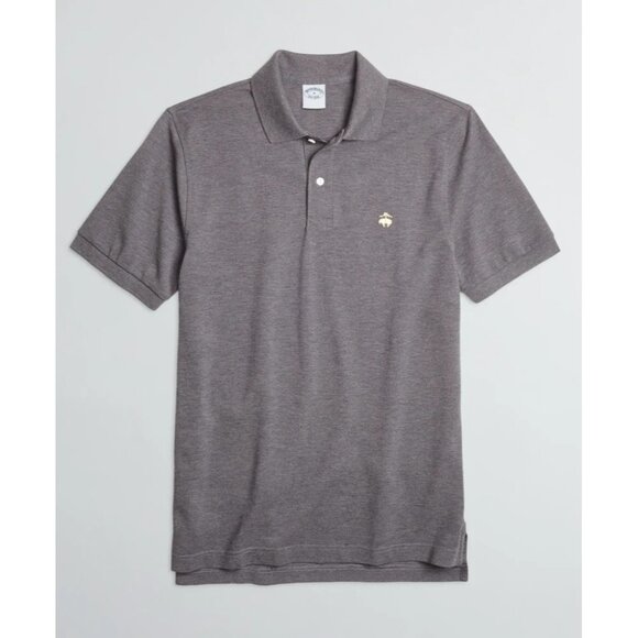 NEW Brooks Brothers Golden Fleece Stretch Supima Polo Shirt CHARCOAL S/AUTHENTIC